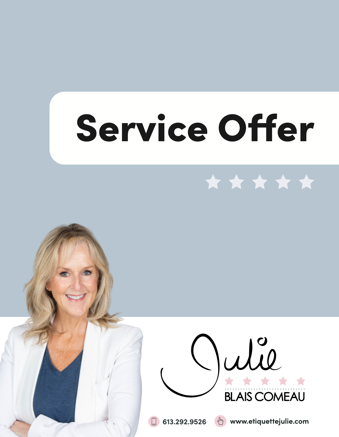 Julie Blais Comeau Etiquette Service Offer 